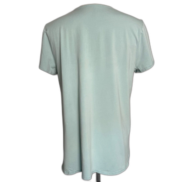 J. Jill Aqua Green/Blue Short Sleeve Shirttail Tee Sz XL, Casual, Pima Cotton - Picture 2 of 11